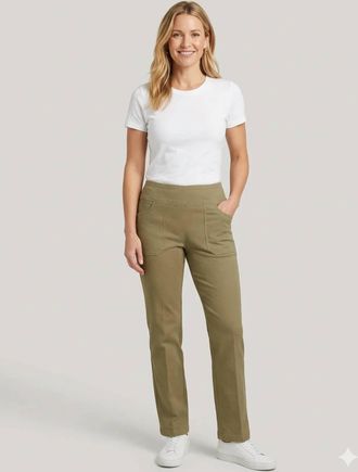 Elliott Lauren Modern Twill Pant In Marsh
