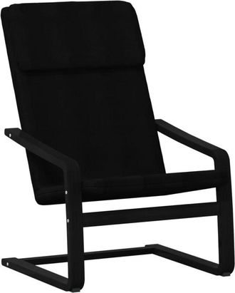 vidaXL Sillón de relax de tela negro Vidaxl