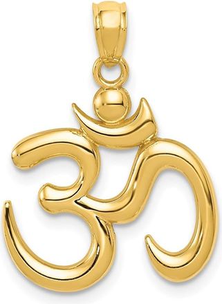 Diamond2Deal 14k Yellow Gold Polished Om Symbol Pendant