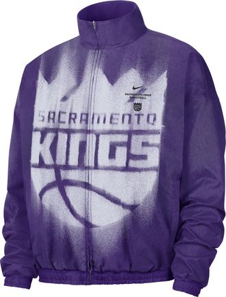 Nike Mens Sacramento Kings Standard Issue Basketball Woven Jacket in Purple | II6128-504