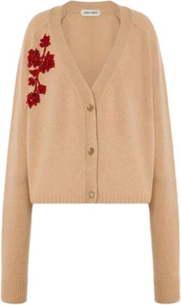 Alberta Ferretti Cashmere Knitwear, female, Beige, S, Cashmere Jumper