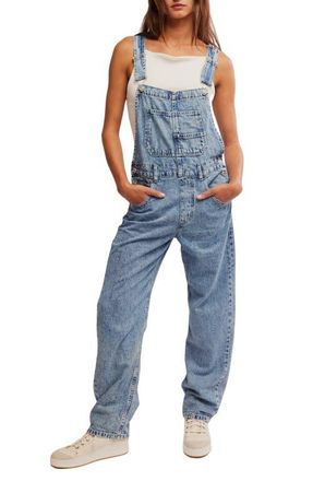 Free People We the Free Ziggy Denim Overalls in Powder Blue at Nordstrom, Size Large