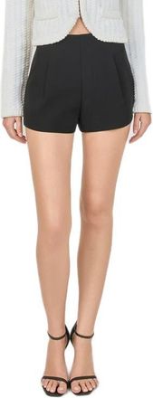 endless rose Pleated Low Rise Shorts in Black at Nordstrom, Size Medium