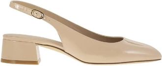 Stuart Weitzman Maeva 35 Leather Slingback Heels, Brand Size 36 ( US Size 5.5 )