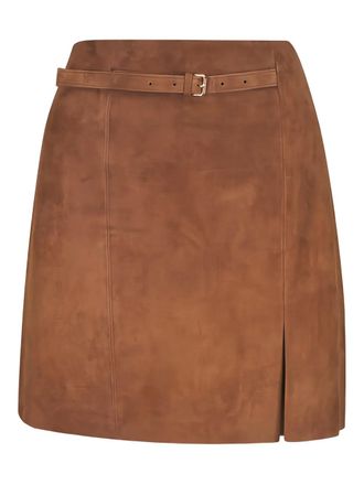 Vince belted suede skirt - Brown