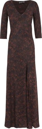 Cortana Mathilda- zijden jurk mata print- - Dames - Maxi kleedjes - Rood - S - Kleedjes