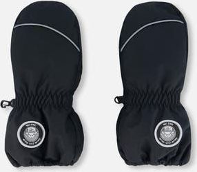 Deux par Deux Baby Unisex Solid Mittens Black in Anthracite at Nordstrom, Size 12-24 M