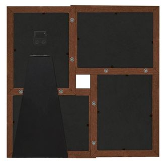 Berkfield Home Modern Collage Photo Frame for 4x(10x15 cm) Picture Dark Brown MDF | Size: 10x15 cm