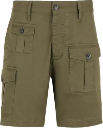 Dsquared2 Cargo Pocket Shorts - Heren - Korte Broeken - Bruin - S - Katoen - Korte Broeken
