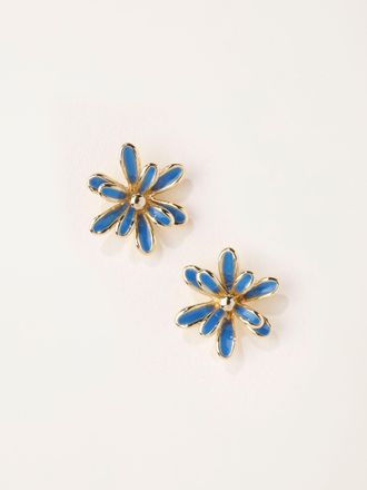 Fat Face FatFace Navy Flower Stud Earrings