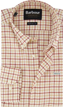 Barbour Casual overhemd Barbour regular fit rood katoen