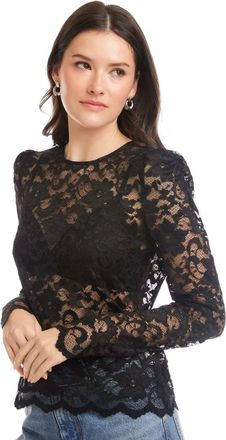 Fifteen Twenty Maylani Lace Top In Black