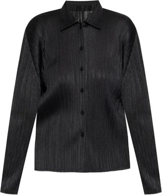 Pleats Please Issey Miyake Camicia Basics plissettata - Nero