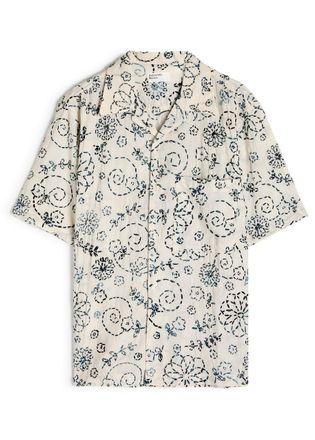 Universal Works Embroidered Cotton Shirt - Ecru - Xxl