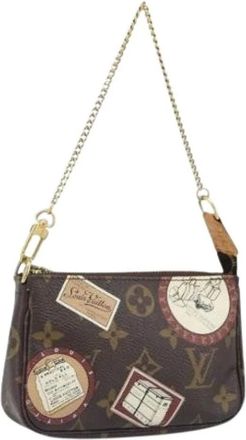 Louis Vuitton Pre-owned Mini Bags, female, Brown, Size: ONE SIZE Pre-owned Mini Monogram Canvas Pouch