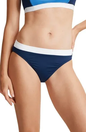 Tommy Bahama Sanibelle Colorblocked Moderate Coverage Hipster Swim Briefs in Mare Navy at Nordstrom, Size X-Large