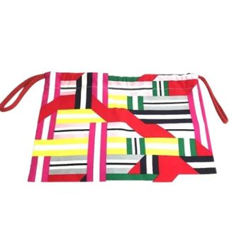 Herm&egrave;s Pre-owned Zijden Pouch - Dames - Pre-owned - Veelkleurig - Maat: ONE Size Zijde