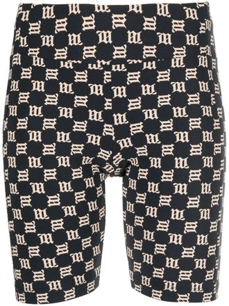Misbhv logo-print cycling shorts - women - Polyamide/Spandex/Elastane - S - Black