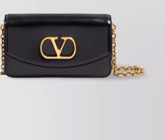 Valentino Garavani small leather shoulder bag with adjustable chain-link strap