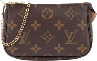 Louis Vuitton Pre-owned Clutches, female, Brown, Size: ONE SIZE Pre-owned Monogram Pochette