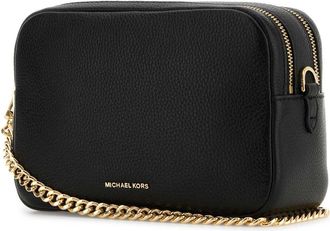 Michael Kors Womens Dblzp Crossbody Bag Black Cow Leather