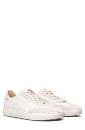 Clae Deane Sneaker in Triple Off White Leather at Nordstrom, Size 11.5