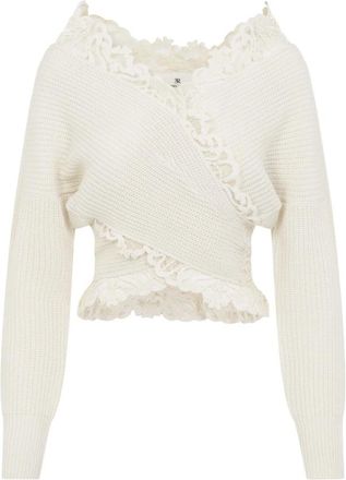 Ermanno Scervino Cashmere Pullover Trui - Dames - Truien - Wit - Maat: 2XS Kasjmier