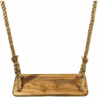 Elle Columpio De Madera Con Cuerda De Yute Ajustable, Columpio De Madera Duradero Para Ni&ntilde;os, Adolescentes Y Adultos V7110c (con Cinturones De Conexi&oacute;n)..d