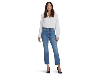 NYDJ Marilyn Ankle Womens Jeans Bastille Sea : 16 27, Cotton/Denim/Elastane