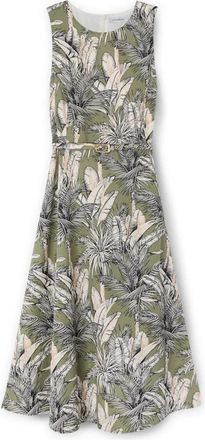 Motivi Flare Jurk met Jungleprint - Dames - Casual kleedjes - Veelkleurig - 2XS - Katoen - Kleedjes