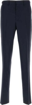 Versace Heren, Broeken, Blauw, Maat: XL Wol