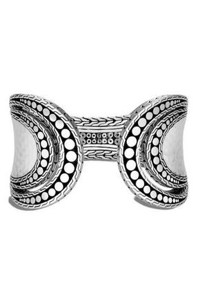 John Hardy Dot Hammered Flex Cuff in Silver at Nordstrom Rack, Size Medium