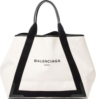 Balenciaga Borsa tote con stampa - Bianco