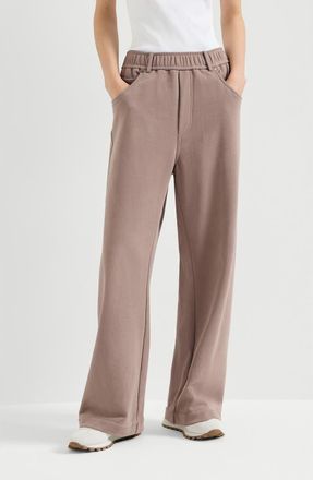 Brunello Cucinelli Smooth French terry trousers in Brown at Nordstrom, Size Xx-Small Eu