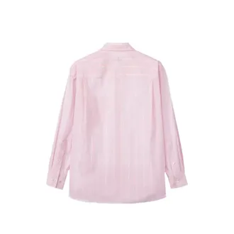 Dunst Pink-White Striped Cotton Shirt - Pink
