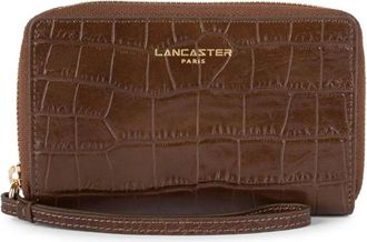 Lancaster Accessoires, Dames, Bruin, ONE Size, Leer, Ritsportemonnee Exo Collectie