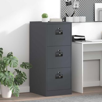 vidaXL Mueble Archivador Con Caj&oacute;n Antracita 44 X 50 X 106.5 Cm Vidaxl