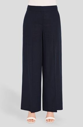 Tahari by ASL Wide Leg Pants in New Navy at Nordstrom, Size 16