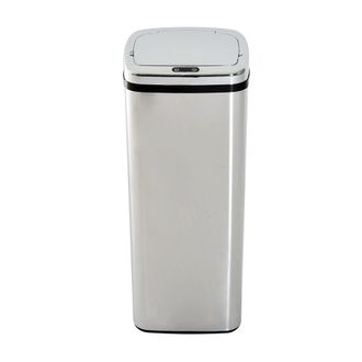 HOMCOM Cubo de basura 33x25x84cm plata