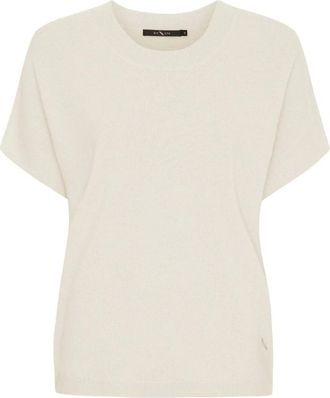 BTF-CPH Btfcph - Cashmere & Merino T-Shirt - Dames - Truien - Beige - Maat: L Kasjmier