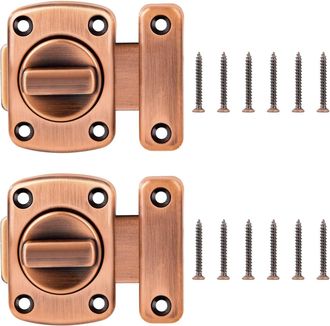 OEM Pestillo De Seguridad Giratorio Para Puerta, Cerradura De Puerta, Pestillo De Puerta De Aleaci&oacute;n De Zinc, Cerradura Para Puerta De Ba&ntilde;o, 2 Piezas (bro