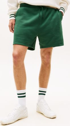 Tommy Jeans Sweatshorts TOMMY JEANS TJM FLAG BEACH, Herren, Gr. XXL, N-Gr, shadow pine, Sweatware, Obermaterial: 80% Baumwolle, 20% Polyester, Hosen Sweatshorts