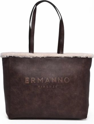 Ermanno Scervino Vanessa Shoulder Bag with Chic Shearling Trim