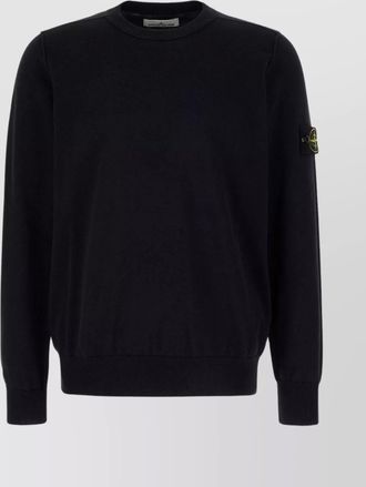 Stone Island cotton sweater with detachable logoed label