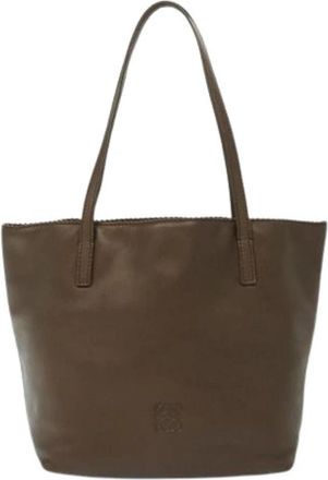Loewe Pre-owned Schoudertas - Dames - Vintage Shopper - Bruin - ONE Size - Leer - Vintage