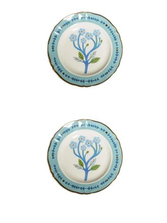 BITOSSI HOME floral-print rim plates (set of two) - Blue