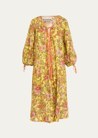 Alemais Kitty Floral Tie Midi Dress
