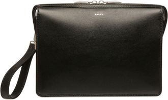 Bally Ribbon leather clutch bag - men - Bovine Leather (top grain) - OS - Black