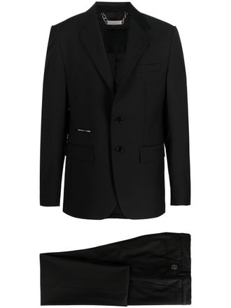 Philipp Plein single-breasted two-piece suit - men - Cotton/Acetate/Polyester/Polyester/Spandex/Elastane/Viscose/Wool - 56 - Black