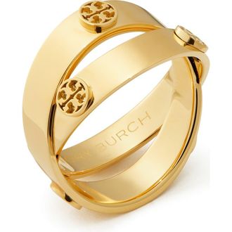 Tory Burch Icon Double Ring in Tory Gold at Nordstrom, Size 7
